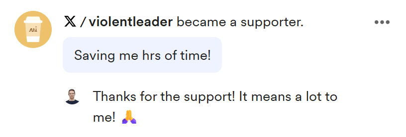 Testimonial screenshot 2