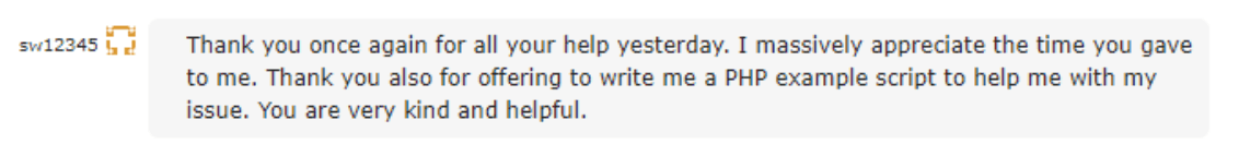 Testimonial screenshot 9